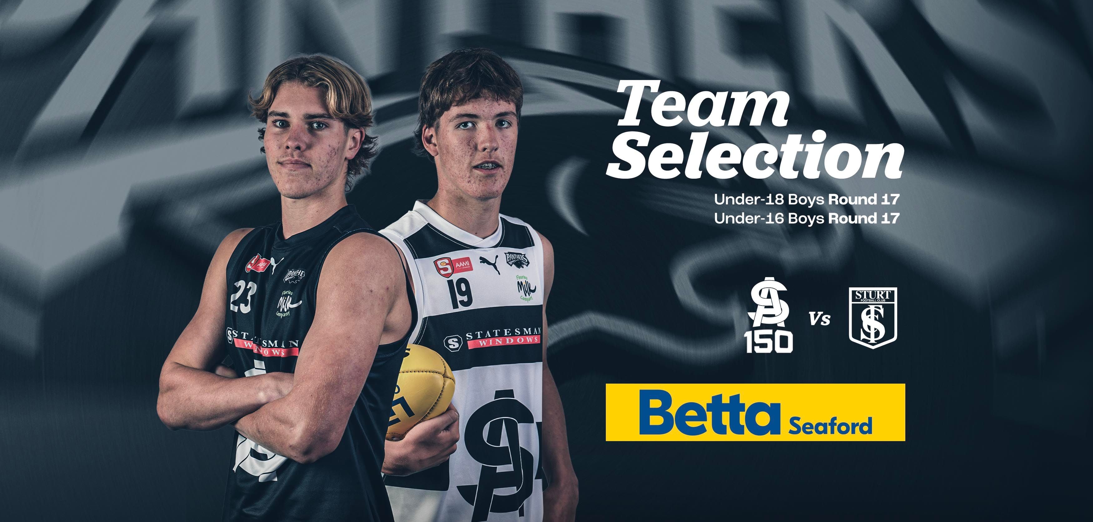 BETTA Team Selection: Round 17 Juniors v Sturt BETTA Team Selection: Round 17 Juniors v Sturt